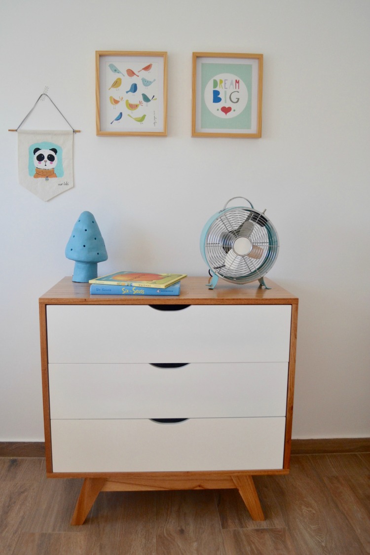 With Scandinavian touches: Santi's room