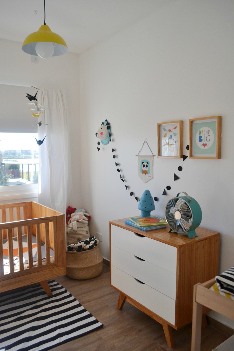 With Scandinavian touches: Santi's room